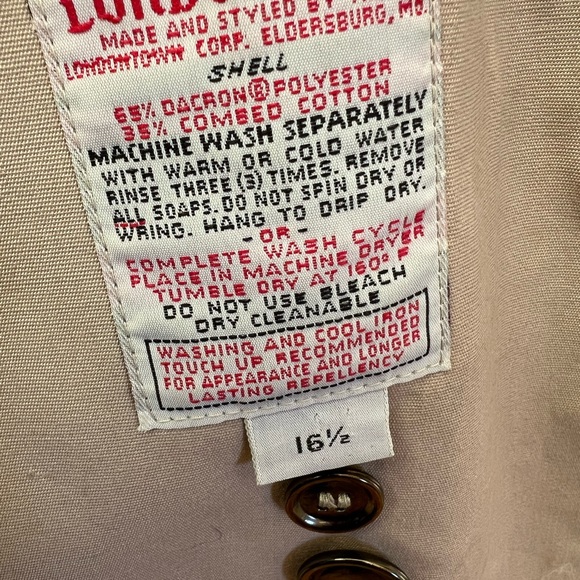 Vintage (70’s) London Fog Trench Coat Men’s 16½ EXCELLENT CONDITION - Picture 5 of 6